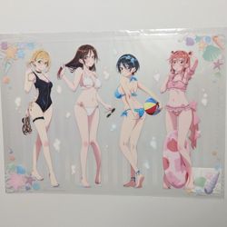 Rent-A-Girlfriend Swimsuit and Girlfriend A3-Size Clear Poster Anime Japan