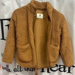 NWT SHERPA ZIPPER JACKET W/POCKETS BOY/GIRL size 6/7
