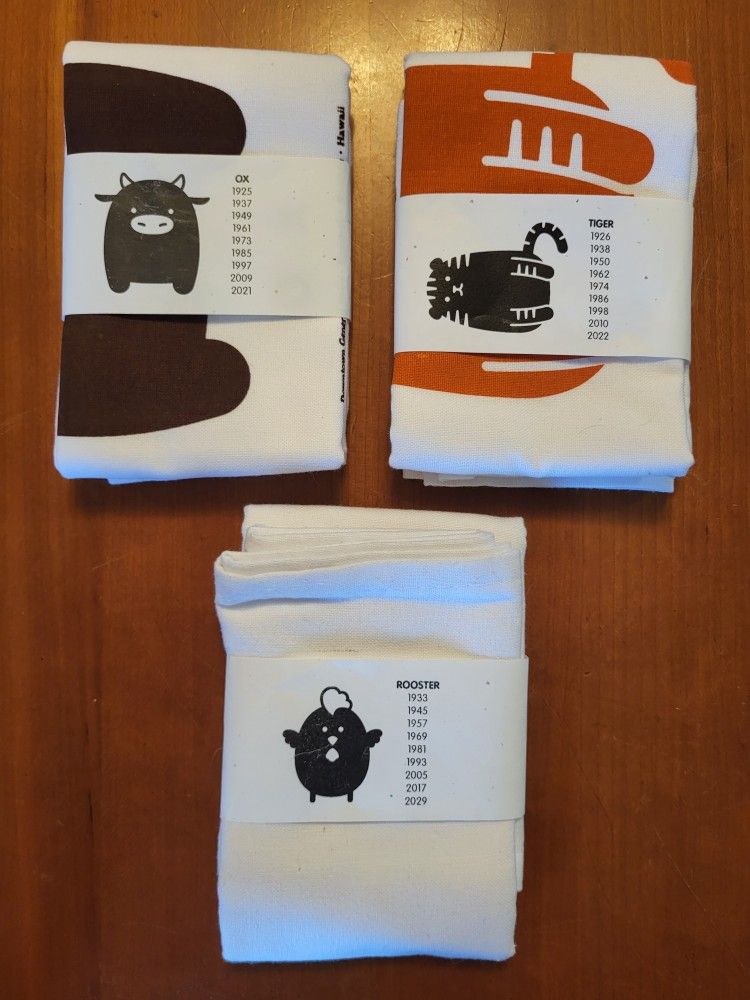 NEW Chinese Zodiac Flour Sack Tea Towel