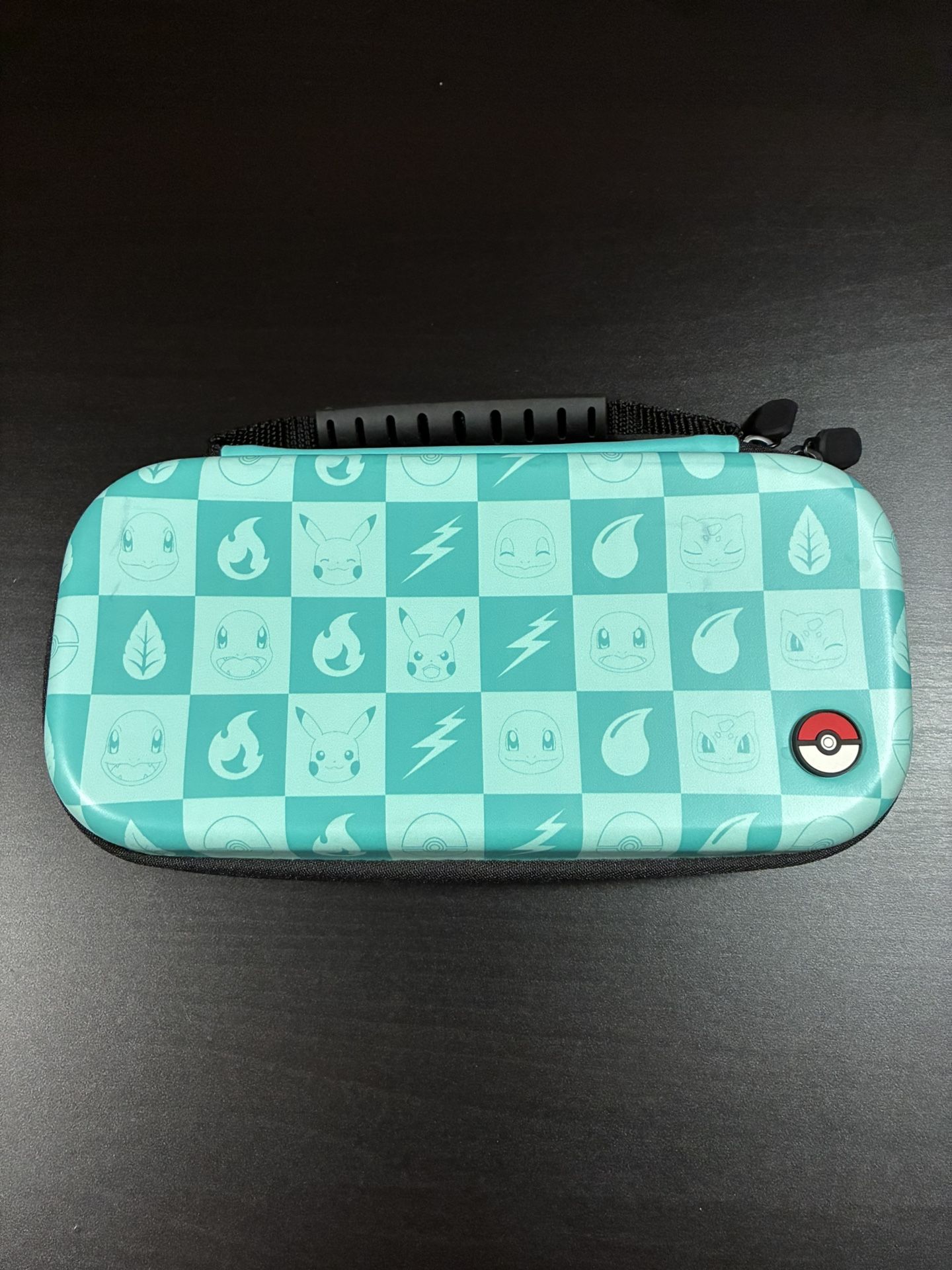 Turquoise Pokémon Themed Nintendo Switch Lite Carrying Case w/ Handle