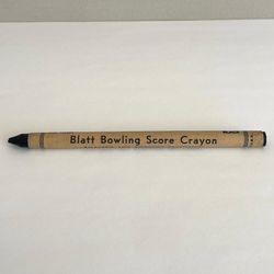 Vintage Blatt Bowling Score Crayon Black 6 Inch NY USA 1940s 1950s Rare