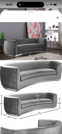 Elegant gray sofa