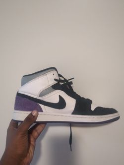Air Jordan mid Se black/varsity purple / white