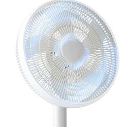 16-Inch Pedestal Fan with Remote Control, 3-Speed Quiet Operation, Adjustable Height & Tilt, Auto-Off Timer, Powerful Cooling for Home, Bedroom, White