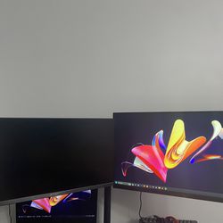 Dual Monitor With Dual Monitor Stand