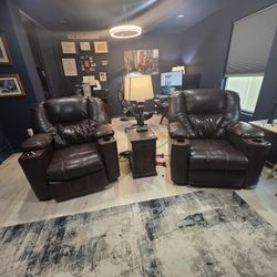 Electric Recliners And End Table