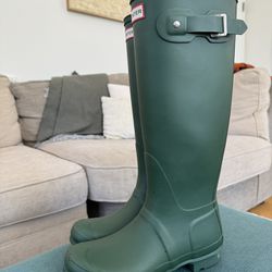 Hunter Green Rain boots 