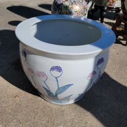 Porcelain fishbowl Planter