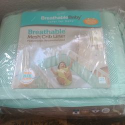 Breathable Mesh Crib Liner Fits Most Cribs