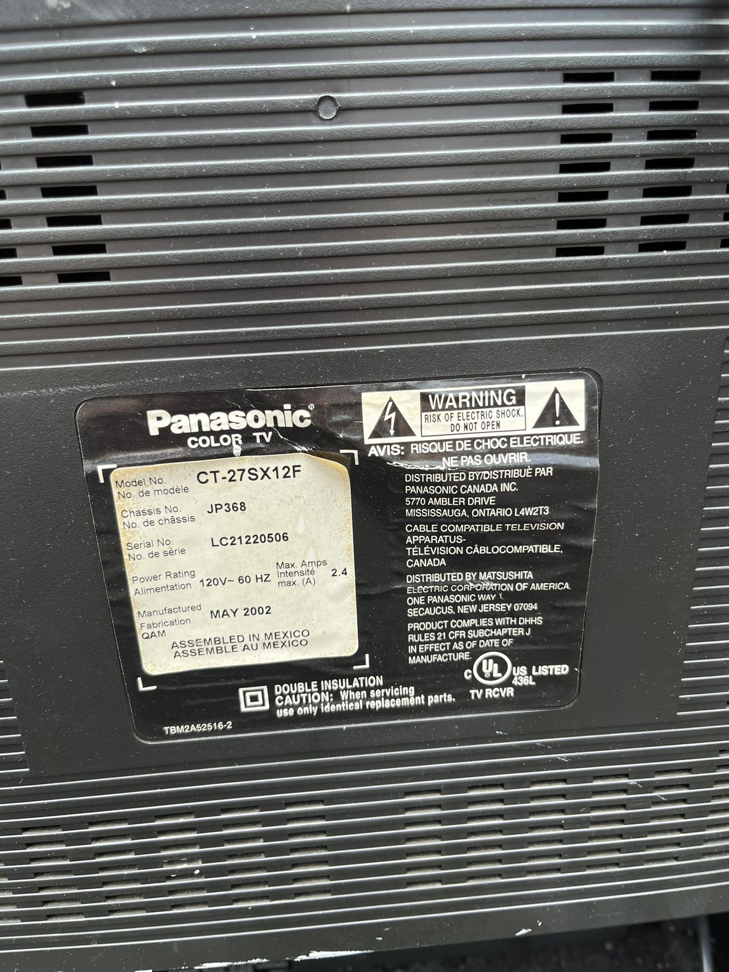 Panasonic CRT TV