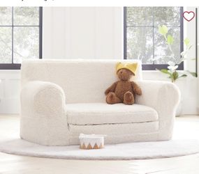 Pottery Barn Anywhere Sofa Lounger®, Cream Sherpa