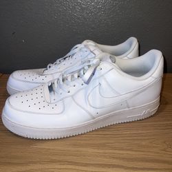 Nike Air Force 1 '82 White Leather 318122-111 Men's Size 15