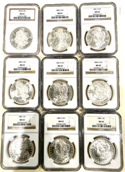 🤩🥳NGC MS63 Morgan Silver Dollar Lot of 20 Incredible Coin Set ( All Cluster looking Coins)
