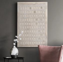 Brand New Large 48” x 32” Modern Abstract Canvas Wall Art – Neutral Decor