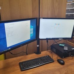 DUO ACER 24 INCH MONITORS WITH ALL CABLES (HOME33)