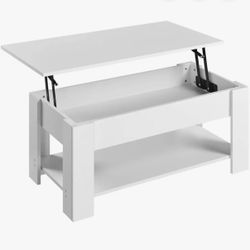 White Modern Lift Top Coffee Table