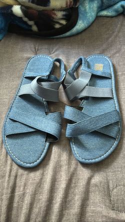 shein dark blue sandals size 44