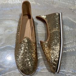 Women Glitter Ballet Flats Sequin Upper Almond Toe 