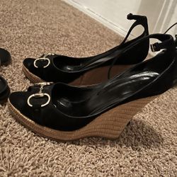 Authentic Gucci Wedge Heels Sandals Size 8.5