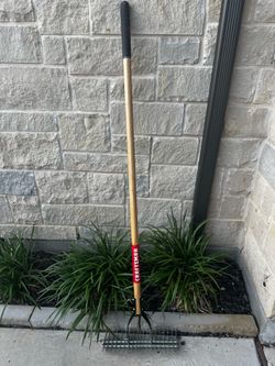 CRAFTSMAN 54 L Wood -Handle Steel Thatching Rake