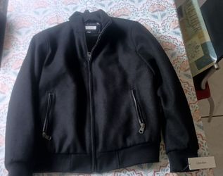 Calvin Klein wool bomber jacket.