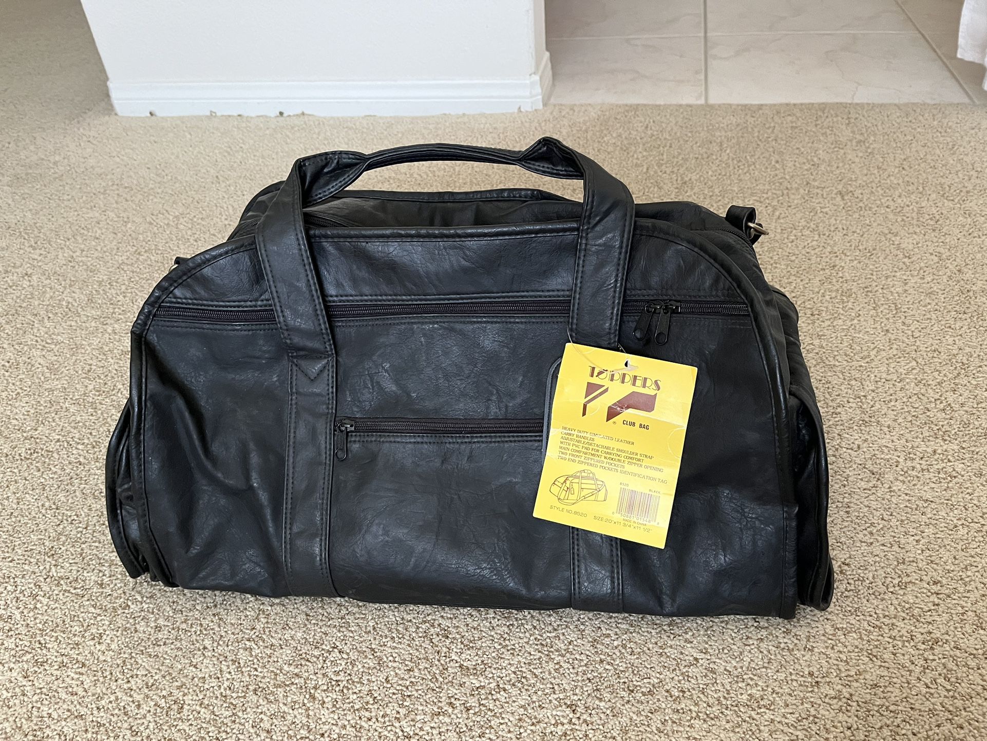 Heavy Duty Simulated Leather Club Bag - Brand New