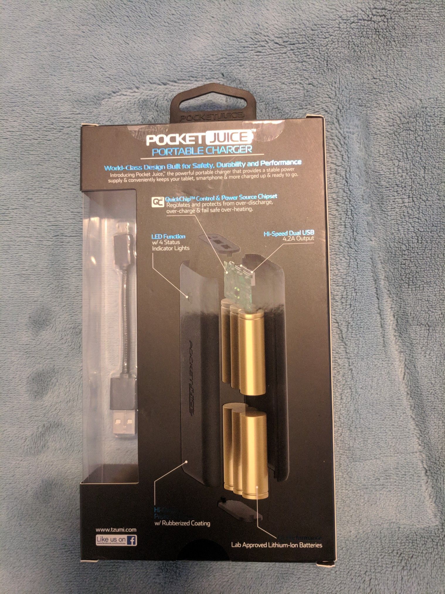 Brand New Tzumi Pocketjuice 20,000 mAh Power Bank