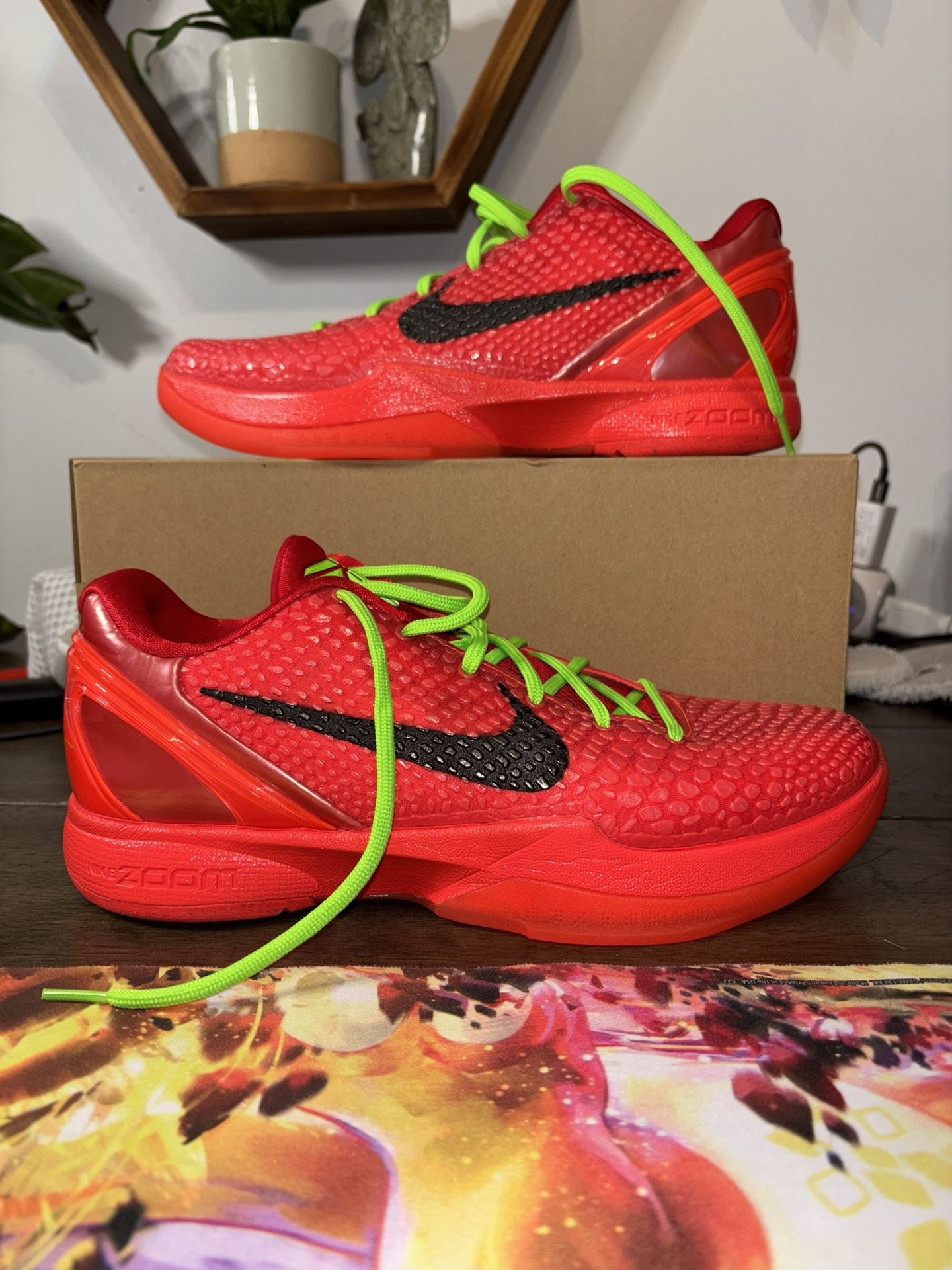 New Nike Kobe VI Protro Reverse Grinch Size 10.5