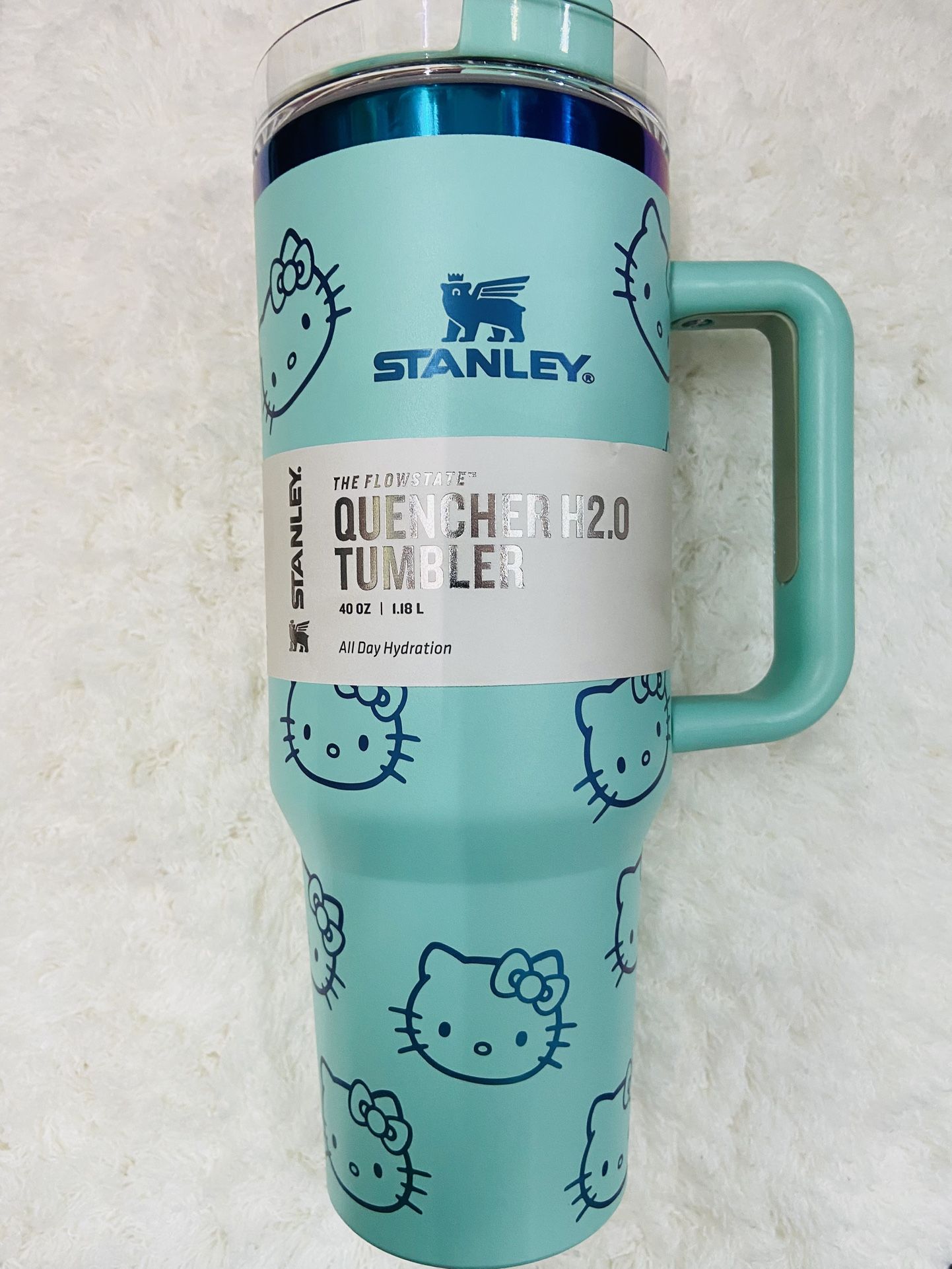 Light Teal Holographic Stanley