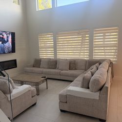 Sectional And Sofa With Coffee Table