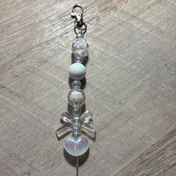 Handmade White Theme Keychain/ Purse Charm