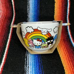 Hello kitty ceramic bowl with chopsticks