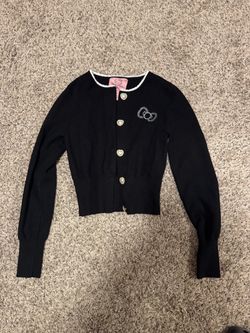 Hello Kitty Black Knit Cardigan