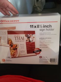 11x8.5 Inch Clear Sign Holder