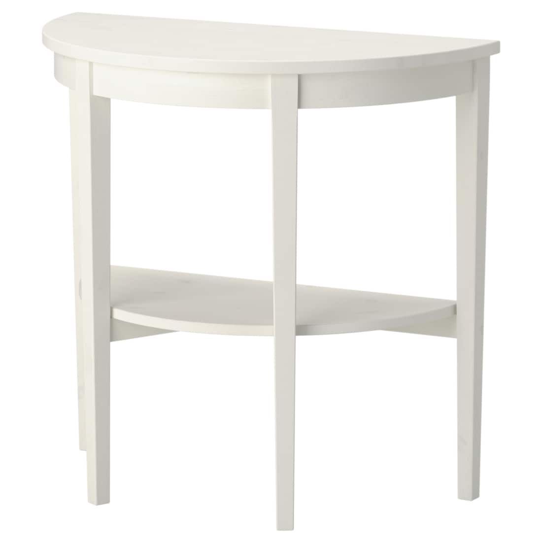 White Rounded Console Table