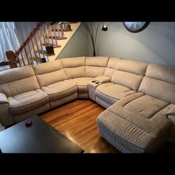 Sectional With 3 Way Power Recliners USB Charging 