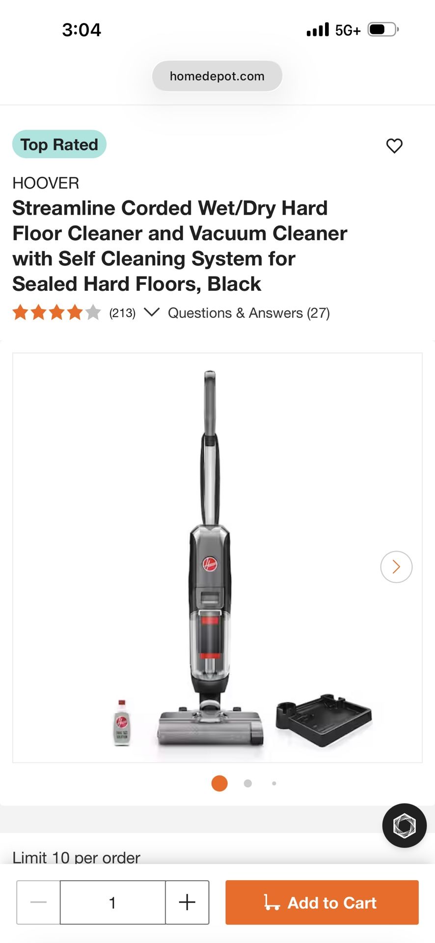 Hoover Streamline Vacuum