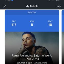 Rauw Alejandro Tickets (2) TAMPA 4 De Marzo 