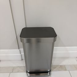 Simplehuman 45L Kitchen Step Trash Can with Liner Pocket Stainless Steel with Fingerprint Proof