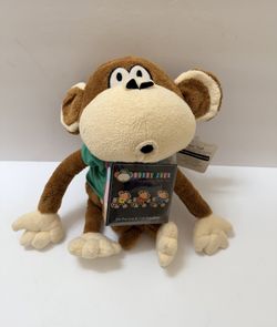 Bobby Jack Monkey It’s  All  About Me T Shirt Green Yellow Brown Cream Plush 17 