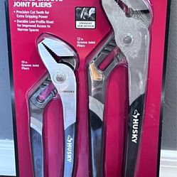 Husky 2-Piece Groove Joint Pliers Set