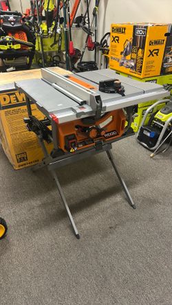 RIDGID 15 Amp 10 in. Portable Corded Jobsite Table Saw with Folding Stand