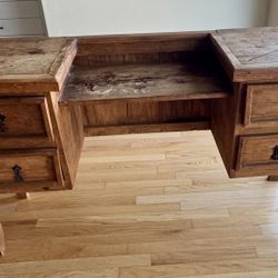 Vintage solid wood, desk or vanity or Chest of drawers