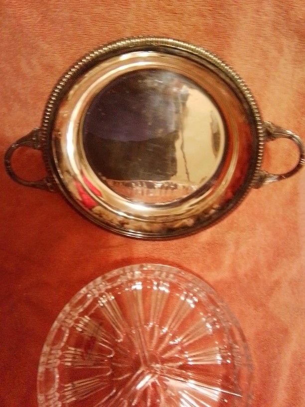 Silver Colored Serving Dish