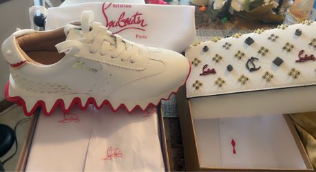 Christian Louboutin (Red Bottoms) Shoes are size 38 and bag can be clutched or crossbody..