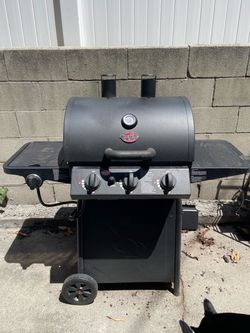 Char-Griller 3-Burner Propane Gas Grill w/ Side Burner, Tank & Cover