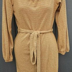 MEDIUM GOLD KNIT DRESS 