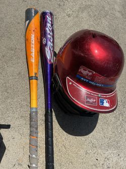 Youth Softball Helmet And Bats