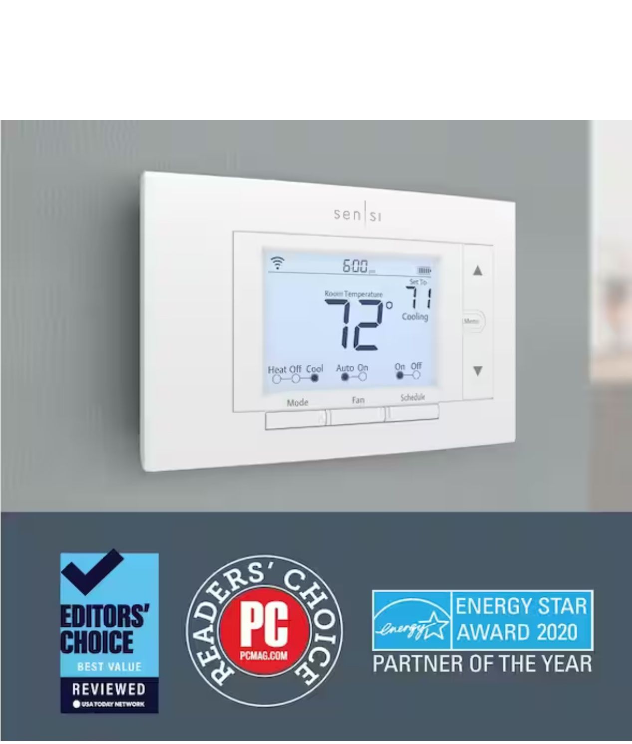 Emerson Sensi day Programmable Wi Fi Smart Thermostat, No C