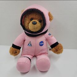Kennedy Space Center NASA Astronaut Pink Suit Teddy Bear 12" Plush Stuffed